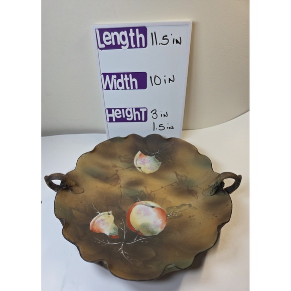 Antique Imperial Kinran 3 Piece Hand Painted Porcelain Serving Plate & Bowls - Picture 3 of 16